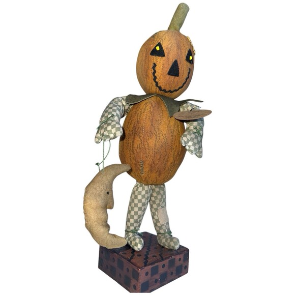Vintage Primitive Pumpkin Jack o Lantern Doll Lang Jack in the Box 2005 - Picture 7 of 16
